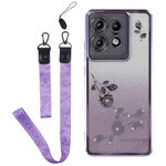 KADEM til Motorola Edge 50 Pro 5G cover, gradient TPU anti-fald telefoncover med snor