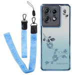 KADEM til Motorola Edge 50 Pro 5G cover, gradient TPU anti-fald telefoncover med snor