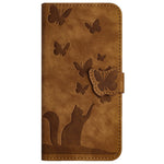 For Xiaomi Redmi Note 13 Pro 5G / Poco X6 5G Case Butterfly Cat Imprinted Leather Flip Phone Cover