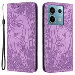 For Xiaomi Redmi Note 13 Pro 5G / Poco X6 5G Case Elephant Pattern Leather Phone Cover