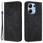 For Xiaomi Redmi Note 13 4G Case Elephant Pattern Leather Phone Cover Magnetic Absorption