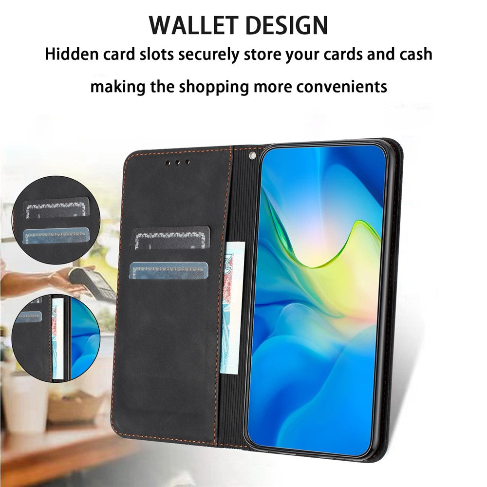 For Xiaomi Redmi Note 13 4G Case Elephant Pattern Leather Phone Cover Magnetic Absorption