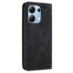 For Xiaomi Redmi Note 13 4G Case Elephant Pattern Leather Phone Cover Magnetic Absorption
