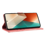 For Xiaomi Redmi Note 13 5G Case Love Heart Cat Imprinted Leather Phone Cover with Card Slots Stand
