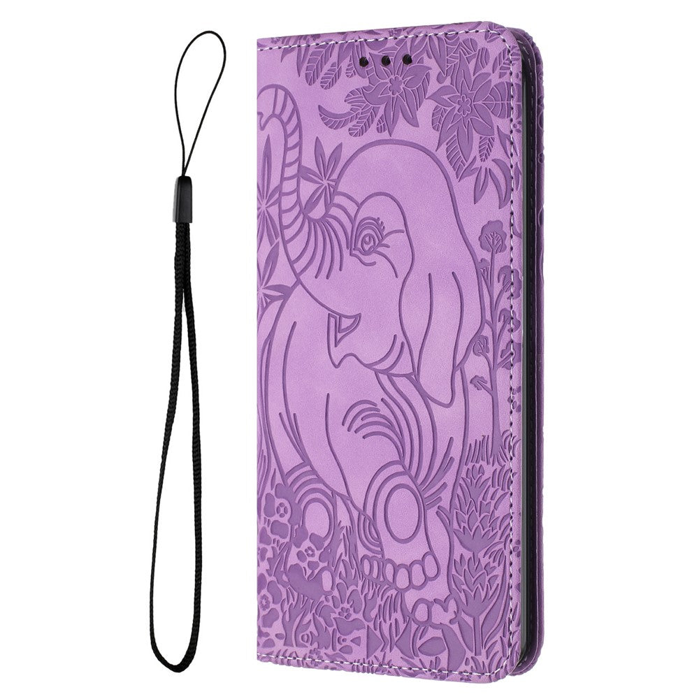 For Xiaomi Redmi Note 13 5G Leather Case Elephant Pattern Wallet Phone Cover