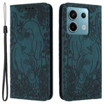 For Xiaomi Redmi Note 13 5G Leather Case Elephant Pattern Wallet Phone Cover