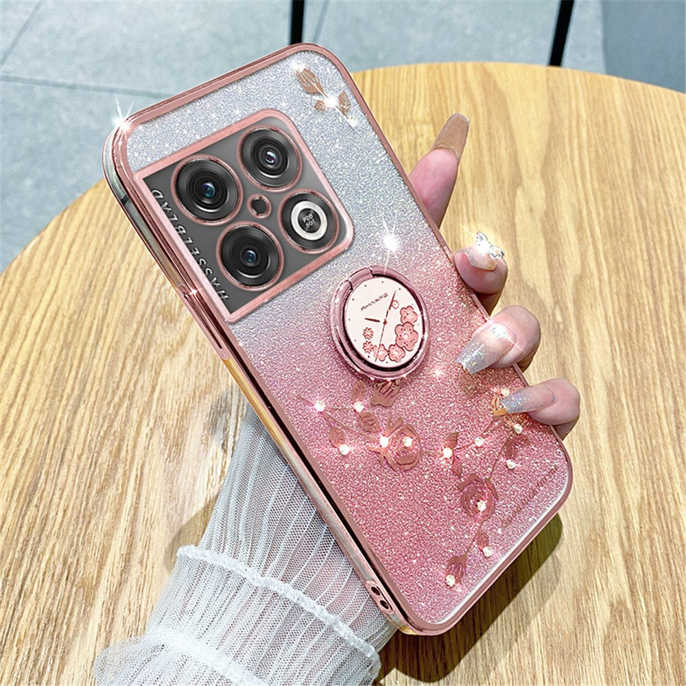 KADEM För OnePlus 10 Pro 5G Skal Gradient Bling TPU mobilskal med Ringhållare
