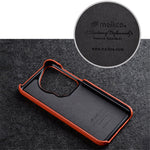 MELKCO For Huawei Pura 70 Ultra Case Incomplete Edge Genuine Cow Leather Coated PC Phone Cover