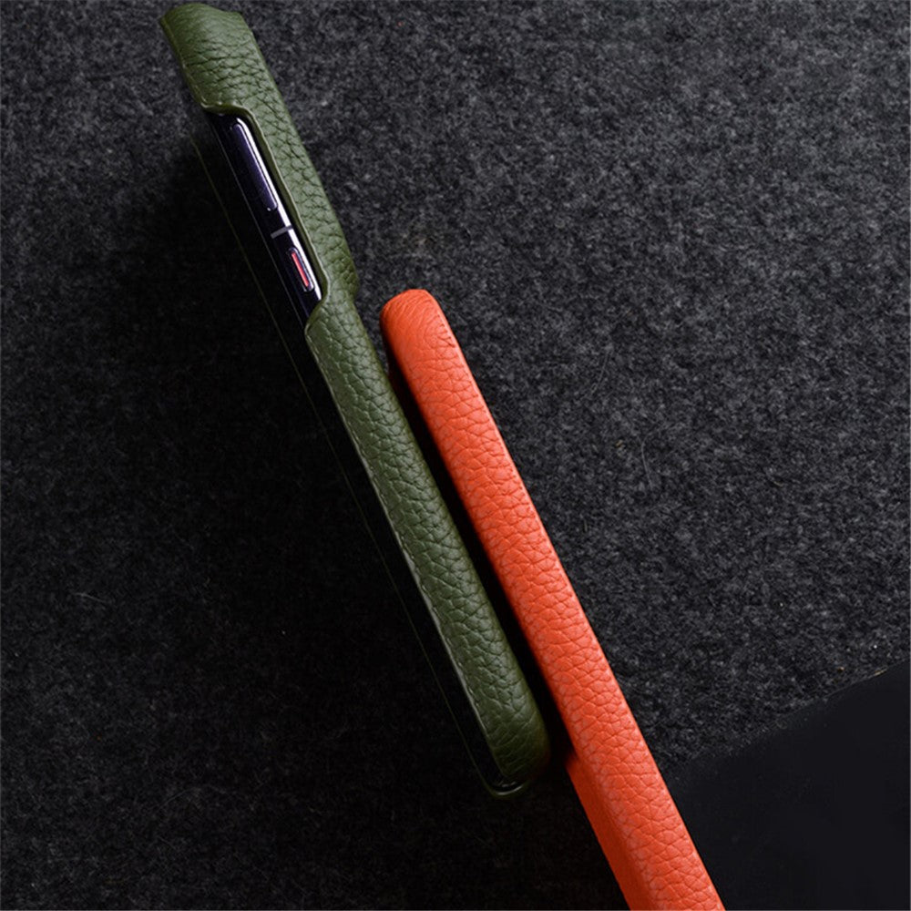 MELKCO For Huawei Pura 70 Ultra Case Incomplete Edge Genuine Cow Leather Coated PC Phone Cover