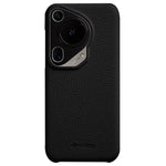 MELKCO For Huawei Pura 70 Ultra Case Incomplete Edge Genuine Cow Leather Coated PC Phone Cover