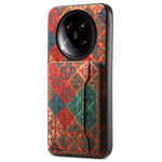 For Xiaomi 14 Ultra Kickstand Case Card Slot PU Covered Hybrid Phone Protector Floral Pattern