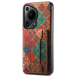 For Huawei Pura 70 Ultra Case with Card Holder Leather Blooming Flower Phone Cover