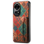 For Huawei nova 12 Pro 5G / nova 12 Ultra 5G Case Leather Back Cover Flower Design Card Slots Kickstand