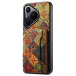 For Huawei Pura 70 Case Blooming Flower Pattern PU Leather Phone Cover
