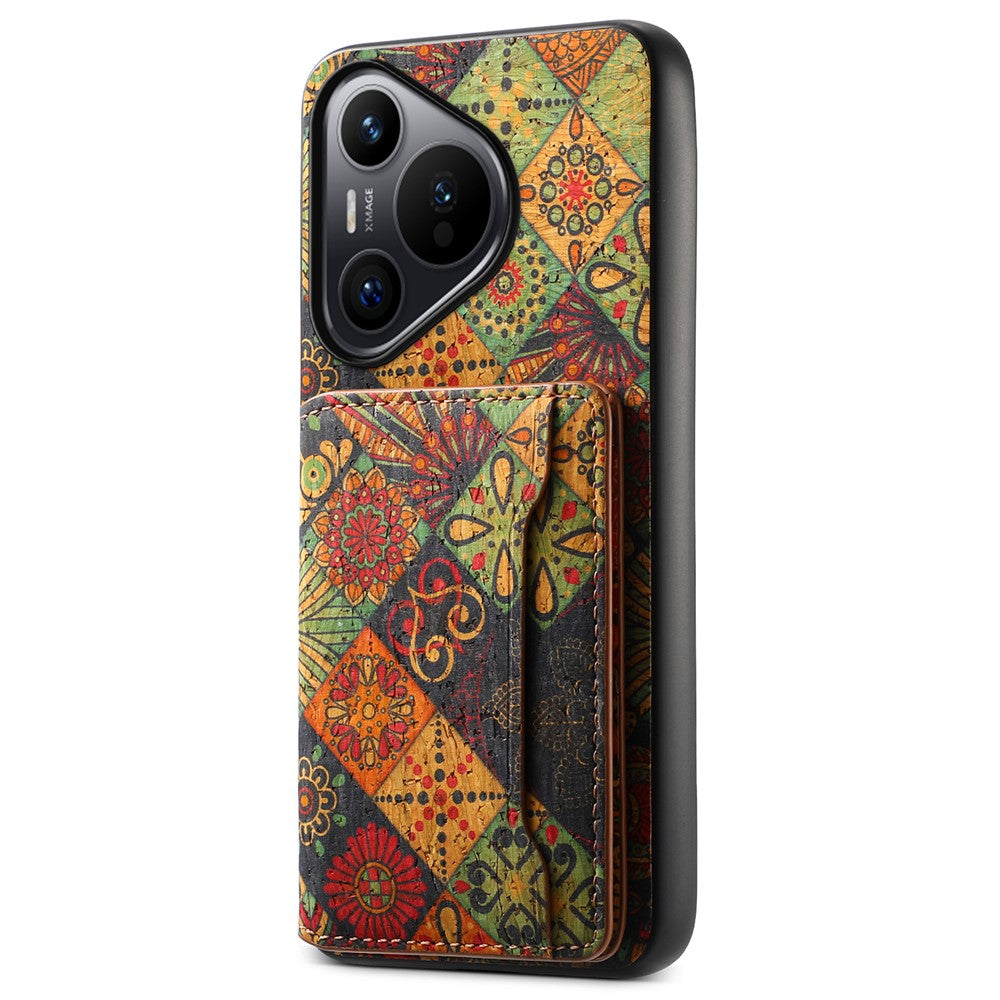 For Huawei Pura 70 Case Blooming Flower Pattern PU Leather Phone Cover