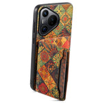 For Huawei Pura 70 Case Blooming Flower Pattern PU Leather Phone Cover