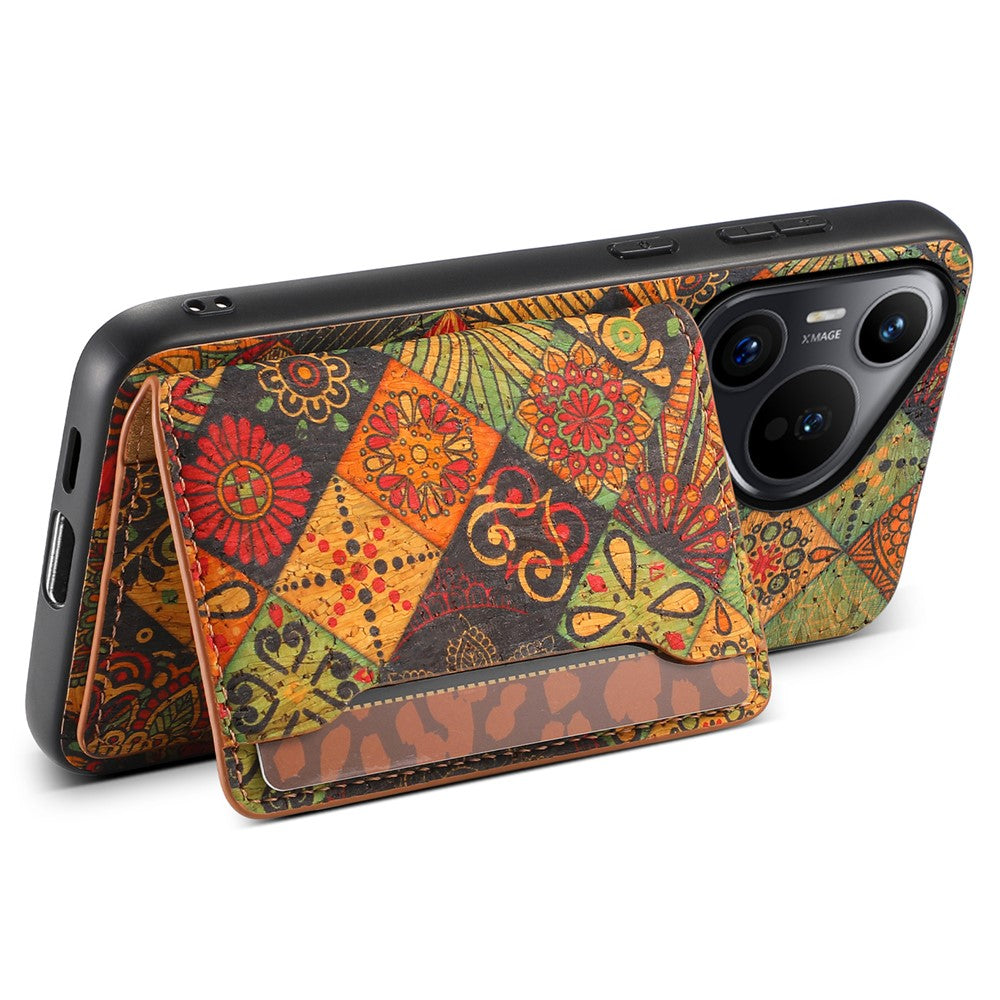 For Huawei Pura 70 Case Blooming Flower Pattern PU Leather Phone Cover