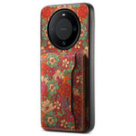For Huawei Mate 60 Case Floral Leather Kickstand Phone Cover with Card Holder