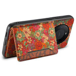 For Huawei Mate 60 Pro Case Leather Coated TPU+PC Seasons Flower Phone Cover