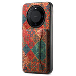 For Huawei Mate 60 Pro Case Leather Coated TPU+PC Seasons Flower Phone Cover