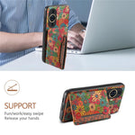 For Huawei nova 11 / nova 12s 4G / nova 12 Lite 4G Case Kickstand Leather Back Cover with Floral Design