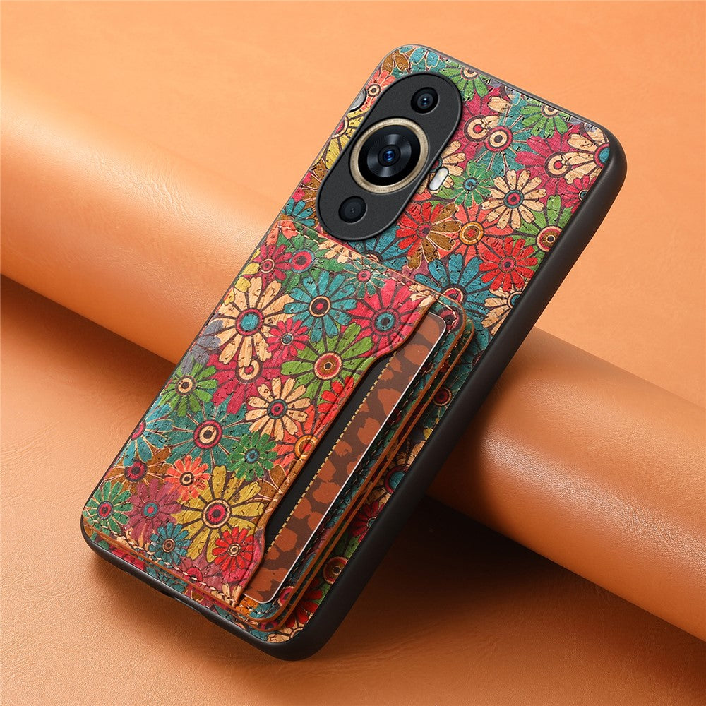 For Huawei nova 11 / nova 12s 4G / nova 12 Lite 4G Case Kickstand Leather Back Cover with Floral Design
