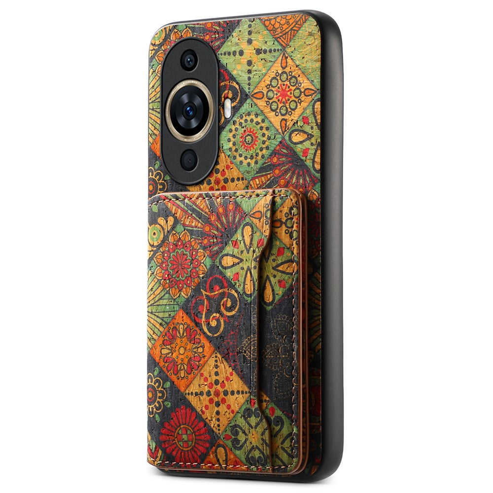 For Huawei nova 11 / nova 12s 4G / nova 12 Lite 4G Case Kickstand Leather Back Cover with Floral Design