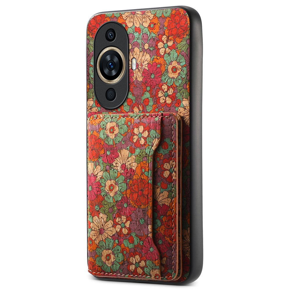 For Huawei nova 11 / nova 12s 4G / nova 12 Lite 4G Case Kickstand Leather Back Cover with Floral Design