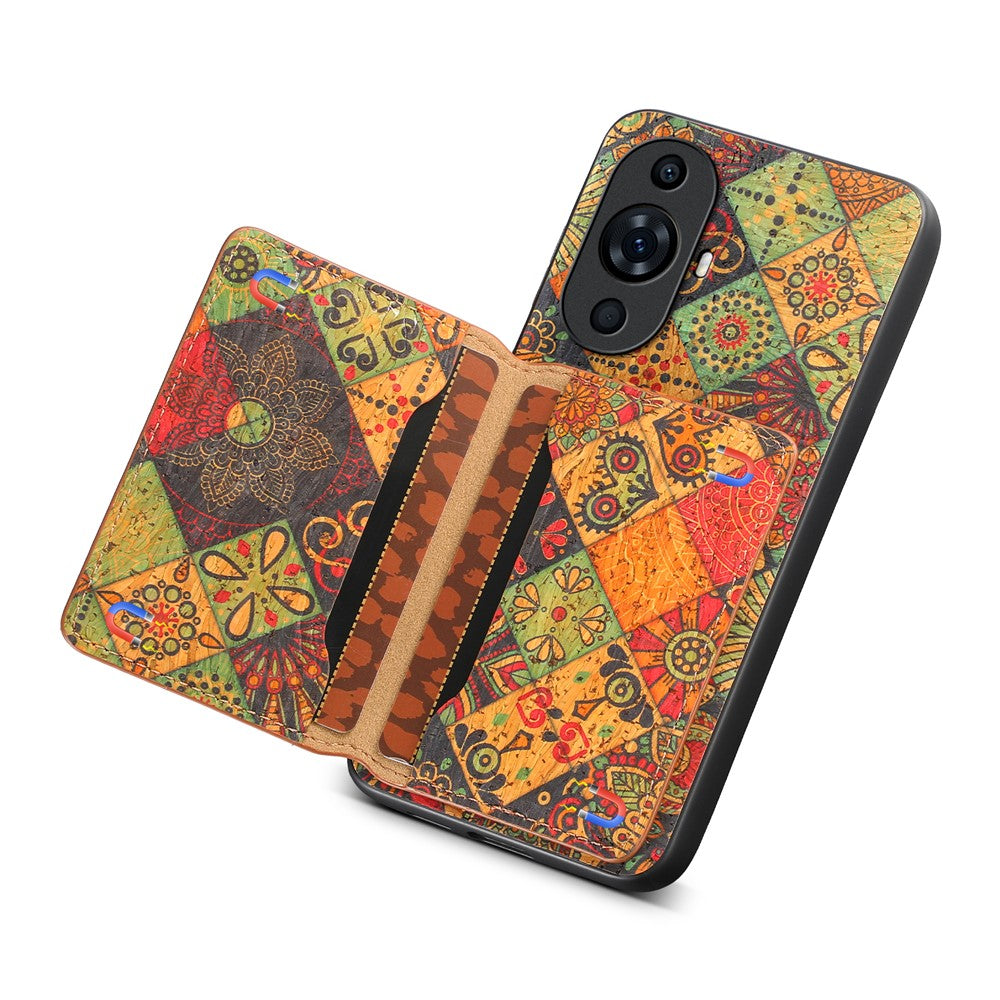 Huawei Nova 11 Pro / 11 Ultra Skal Blommönster Korthållare Stöd Anti-fall mobilskal