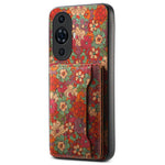 Huawei Nova 11 Pro / 11 Ultra Skal Blommönster Korthållare Stöd Anti-fall mobilskal