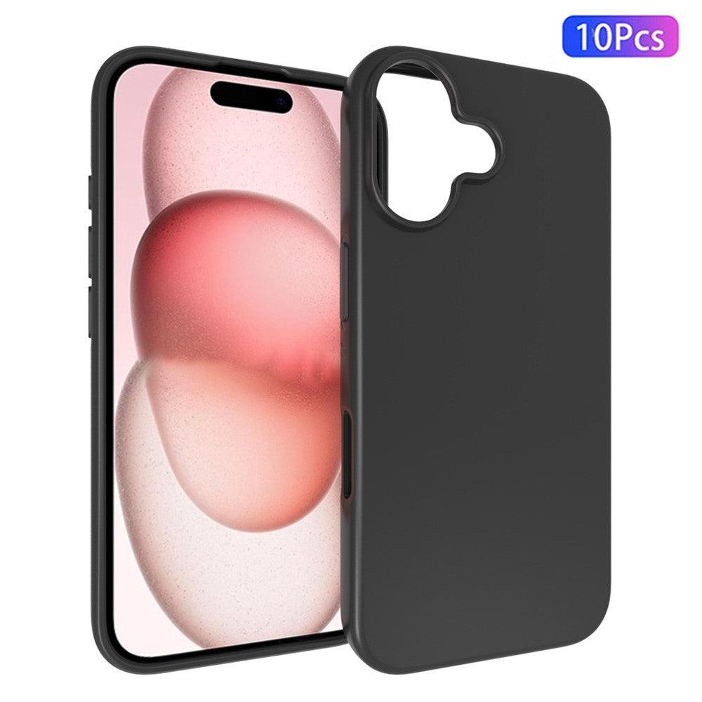 10 stk./pakke til iPhone 16 Plus Cover Stødsikkert mat TPU-bagsidecover