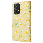 Til Samsung Galaxy A52 4G / 5G / A52s 5G etui Blomster PU læder telefoncover med RFID-blokering
