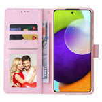 Til Samsung Galaxy A52 4G / 5G / A52s 5G etui Blomster PU læder telefoncover med RFID-blokering