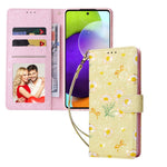 Til Samsung Galaxy A52 4G / 5G / A52s 5G etui Blomster PU læder telefoncover med RFID-blokering