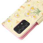 Til Samsung Galaxy A52 4G / 5G / A52s 5G etui Blomster PU læder telefoncover med RFID-blokering