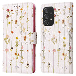 Til Samsung Galaxy A52 4G / 5G / A52s 5G etui Blomster PU læder telefoncover med RFID-blokering