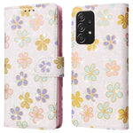 Til Samsung Galaxy A52 4G / 5G / A52s 5G etui Blomster PU læder telefoncover med RFID-blokering