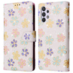 For Samsung Galaxy A32 4G (EU Version) Case Floral Design RFID Blocking Leather Phone Cover