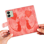 Xiaomi Redmi 13C 4G / 5G / 13R 5G / Poco M6 5G / Poco C65 4G-etui med sødt katteprint, PU-læder og pungfunktion