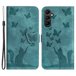 For Samsung Galaxy A34 5G Leather Case Butterfly Cat Pattern Phone Wallet Cover