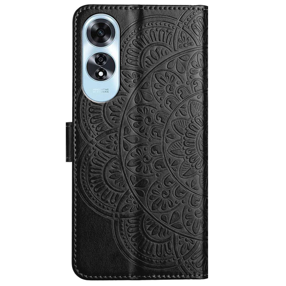 For Oppo A60 4G Case PU Leather Mandala Imprinted Wallet Phone Cover