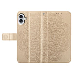 For iPhone 16 Case Mandala Flower PU Leather Flip Wallet Phone Cover