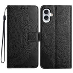 For iPhone 16 Case Mandala Flower PU Leather Flip Wallet Phone Cover