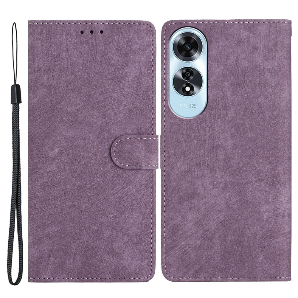 For Oppo A60 4G Case Skin-Feeling Leather Phone Cover with Card Slots Card Holder