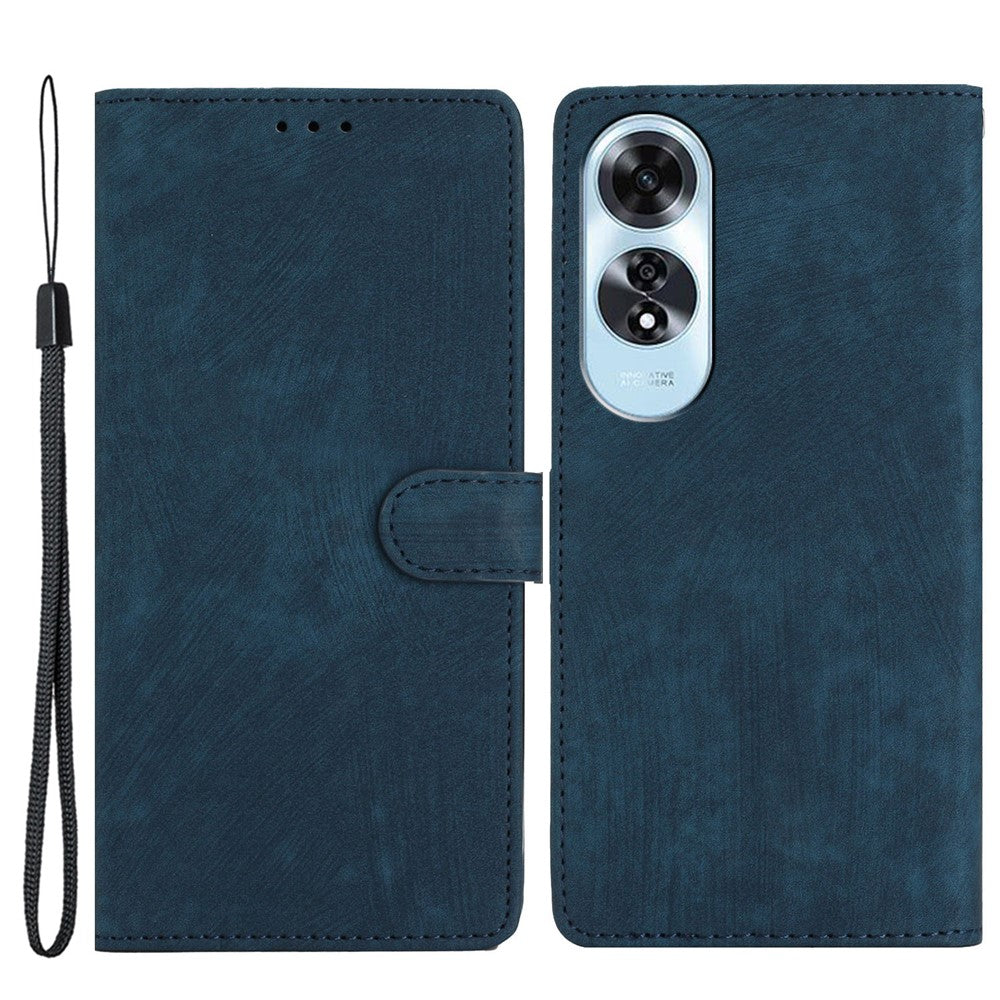 For Oppo A60 4G Case Skin-Feeling Leather Phone Cover with Card Slots Card Holder