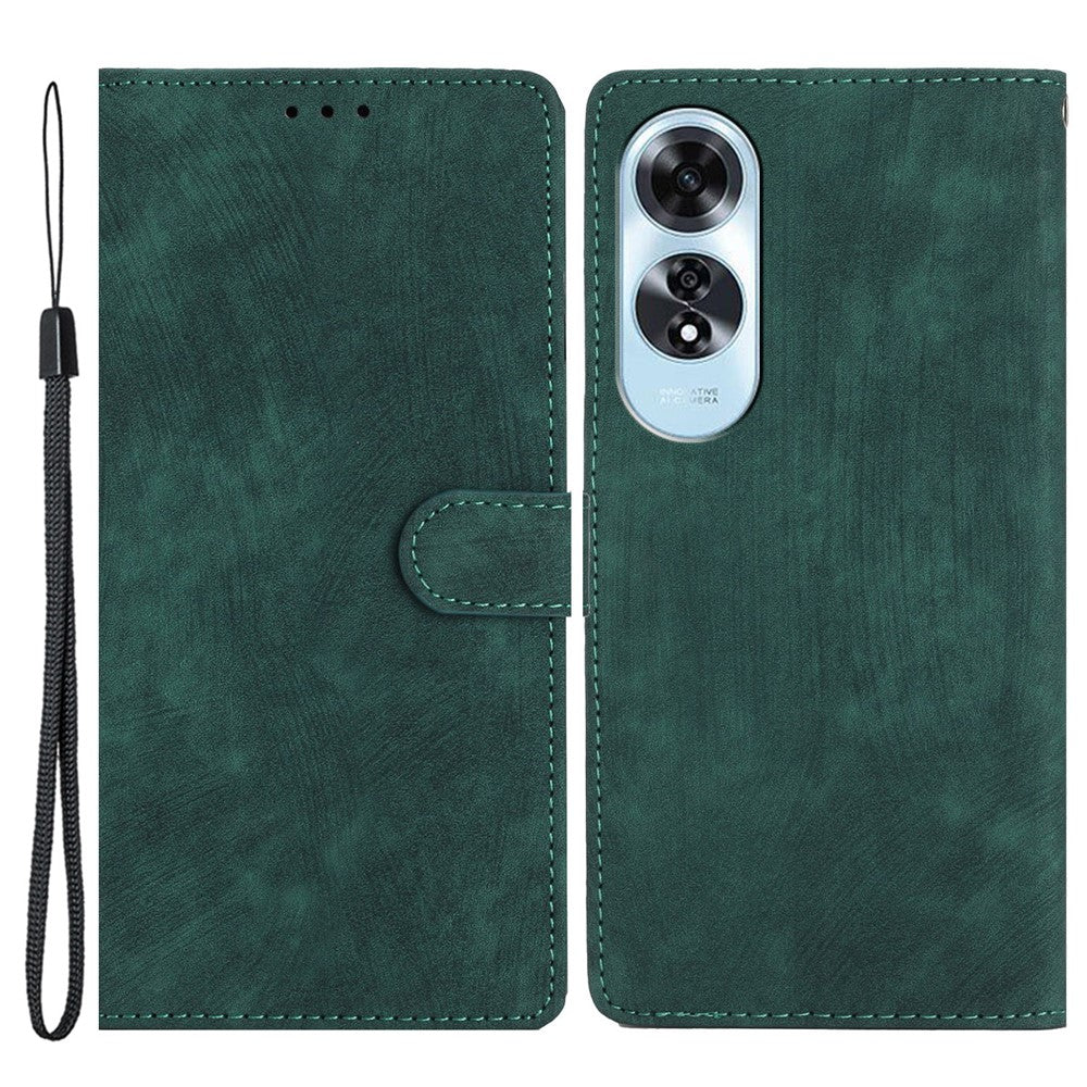 For Oppo A60 4G Case Skin-Feeling Leather Phone Cover with Card Slots Card Holder