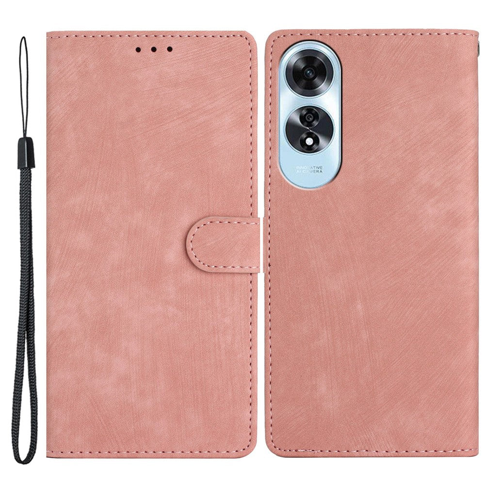 For Oppo A60 4G Case Skin-Feeling Leather Phone Cover with Card Slots Card Holder