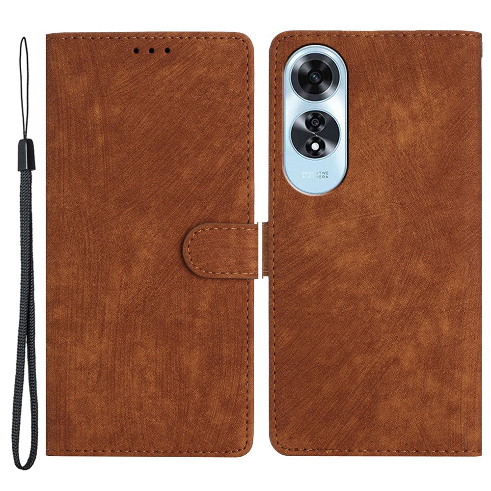 For Oppo A60 4G Case Skin-Feeling Leather Phone Cover with Card Slots Card Holder