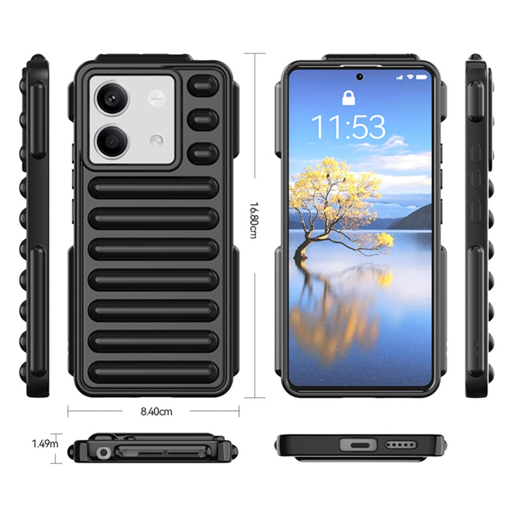 Capsule Series for Xiaomi Redmi Note 13 Pro 5G / Poco X6 5G Case Soft TPU Ribbed Phone Cover