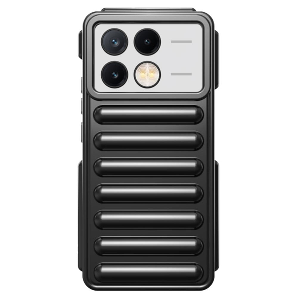 Kapselserie för Xiaomi Redmi K70E 5G / Poco X6 Pro 5G-skal TPU-ribbat fallskyddande mobilskal